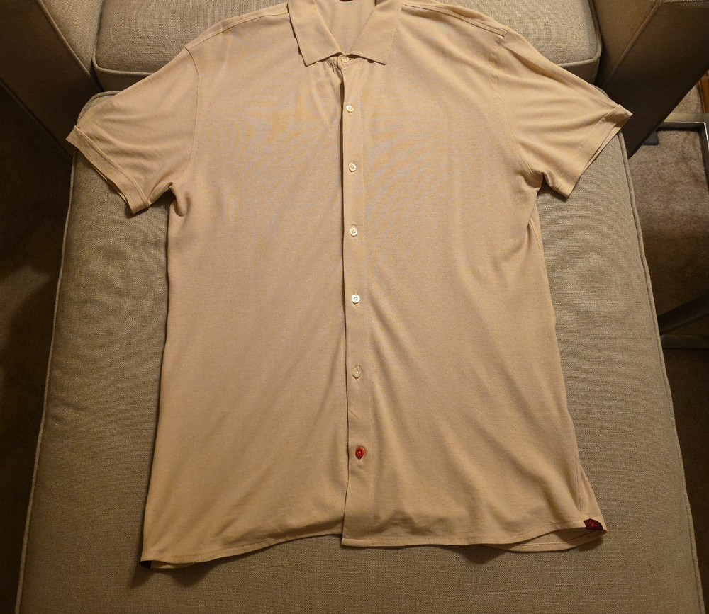Isaia Light Salmon Casual Button Down Shirt